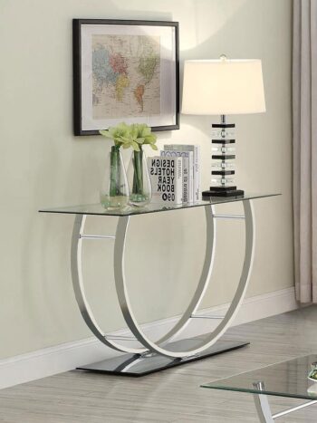 Danville U-shaped Sofa Table Chrome 704989 By Coaster Furniture