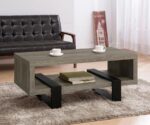 Dinard Coffee Table with Shelf Gray Driftwood 720878 By Coaster Furniture