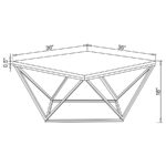 Meryl Square Coffee Table White and Gold 700846 By Coaster Furniture 10