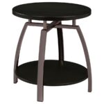 Dacre Round End Table Dark Grey and Black Nickel 722207 By Coaster Furniture - Image 2