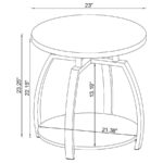 Dacre Round End Table Dark Grey and Black Nickel 722207 By Coaster Furniture - Image 4