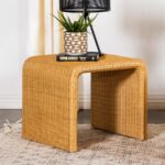 Juanita Square Rattan End Table Natural 709817 By Coaster Furniture