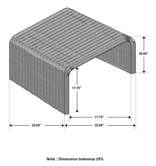 Juanita Square Rattan End Table Natural 709817 By Coaster Furniture - Image 5