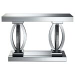 Amalia Rectangular Sofa Table with Shelf Clear Mirror 722519 By Coaster Furniture - Image 3