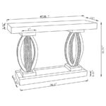 Amalia Rectangular Sofa Table with Shelf Clear Mirror 722519 By Coaster Furniture - Image 5