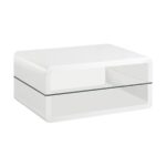 Elana Rectangle 2-shelf Coffee Table Glossy White 703268 By Coaster Furniture - Image 2