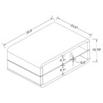 Elana Rectangle 2-shelf Coffee Table Glossy White 703268 By Coaster Furniture - Image 3