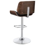 Folsom Upholstered Adjustable Bar Stool Black and Chrome 130502 by Coaster Furniture - Image 3
