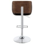 Folsom Upholstered Adjustable Bar Stool Black and Chrome 130502 by Coaster Furniture - Image 6