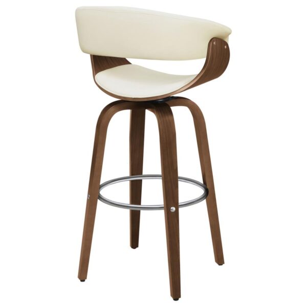 Zion Upholstered Swivel Bar Stool Walnut and Ecru 100206 By Coaster Furniture - Image 4