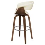 Zion Upholstered Swivel Bar Stool Walnut and Ecru 100206 By Coaster Furniture - Image 5