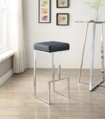 Gervase Square Bar Stool Black and Chrome 105263 By Coaster Furniture