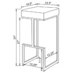 Gervase Square Bar Stool Black and Chrome 105263 By Coaster Furniture - Image 4