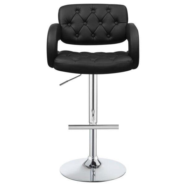 Brandi Adjustable Bar Stool Black and Chrome 102555 By Coaster Furniture - Image 2