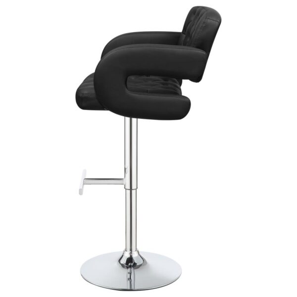 Brandi Adjustable Bar Stool Black and Chrome 102555 By Coaster Furniture - Image 5