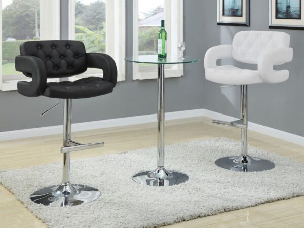 Brandi Adjustable Bar Stool Black and Chrome 102555 By Coaster Furniture - Image 8