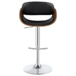 Dana Adjustable Bar Stool Black and Chrome 104965 By Coaster Furniture - Image 2