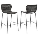 Mckinley Upholstered Bar Stools with Footrest (Set of 2) Brown and Sandy Black 192040 By Coaster Furniture - Image 5