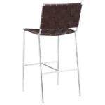 Adelaide Upholstered Bar Stool with Open Back Brown and Chrome 183584 By Coaster Furniture 13