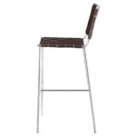 Adelaide Upholstered Bar Stool with Open Back Brown and Chrome 183584 By Coaster Furniture 15