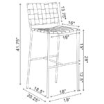 Adelaide Upholstered Bar Stool with Open Back Brown and Chrome 183584 By Coaster Furniture 18