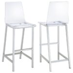 Juelia Bar Stools Chrome and Clear Acrylic (Set of 2) 100295 By Coaster Furniture - Image 4