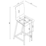 Juelia Bar Stools Chrome and Clear Acrylic (Set of 2) 100295 By Coaster Furniture - Image 7