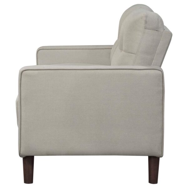 Bowen Upholstered Track Arm Tufted Loveseat Beige by Coaster Furniture - Image 3