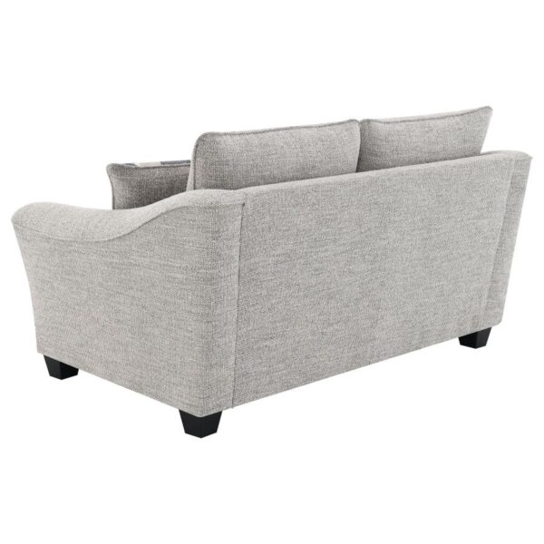 Tomkins Boucle Upholstered Loveseat Light Gray by Coaster Furniture - Image 4