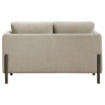 Islington Fabric Upholstered Panel Arm Loveseat Taupe by Coaster Furniture - Image 3