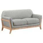 Vaughn Fabric Upholstered Flared Arm Loveseat Gray by Coaster Furniture - Image 2