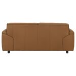 Buxton Modern Orange Leather Loveseat by Coaster Furniture 12