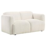 Dorset Modern White Sculpted Loveseat by Coaster Furniture