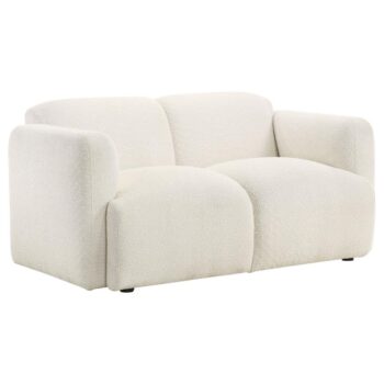 Dorset Modern White Sculpted Loveseat by Coaster Furniture