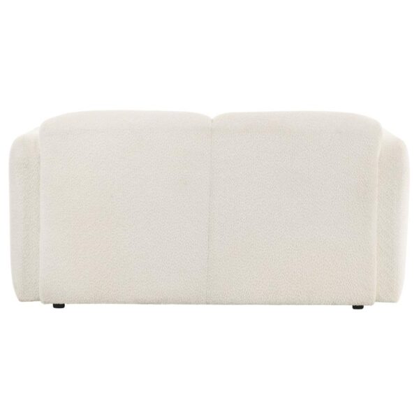 Dorset Modern White Sculpted Loveseat by Coaster Furniture - Image 5