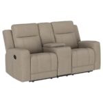 Brentwood Reclining Loveseat Taupe by Coaster Furniture - Image 2