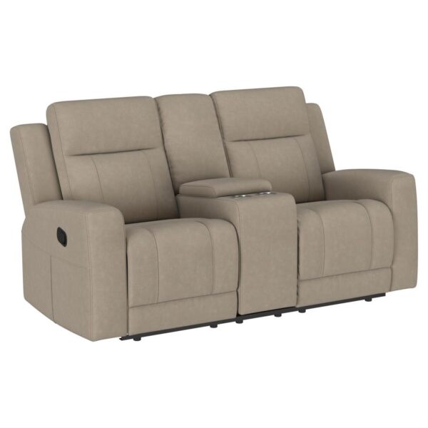 Brentwood Reclining Loveseat Taupe by Coaster Furniture - Image 2