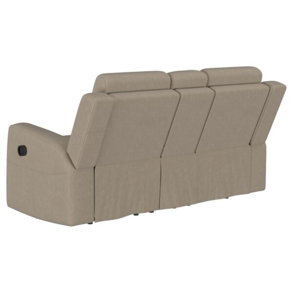 Brentwood Reclining Loveseat Taupe by Coaster Furniture - Image 6