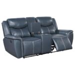 Sloane Upholstered Padded Arm Reclining Loveseat Blue by Coaster Furniture 10