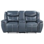 Sloane Upholstered Padded Arm Reclining Loveseat Blue by Coaster Furniture 11
