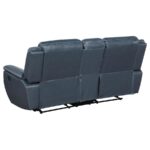 Sloane Upholstered Padded Arm Reclining Loveseat Blue by Coaster Furniture 12