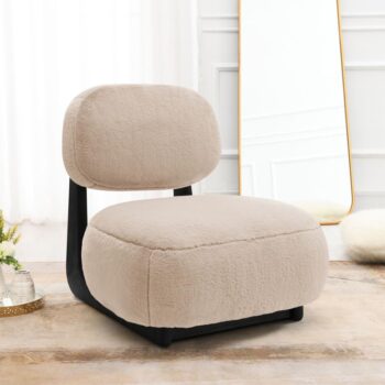 Duffie Upholstered Armless Accent Chair Camel by Coaster Furniture
