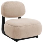 Duffie Upholstered Armless Accent Chair Camel by Coaster Furniture 9