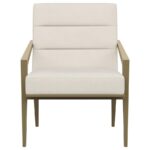 Kirra Upholstered Metal Arm Accent Chair Cream by Coaster Furniture 13