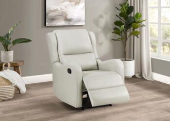 Kelsey Upholstered English Arm Recliner Chair Ivory by Coaster Furniture
