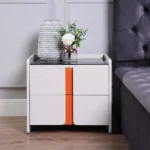 NS005IVO Ivory Nightstand With Drawers by Artisan Furniture