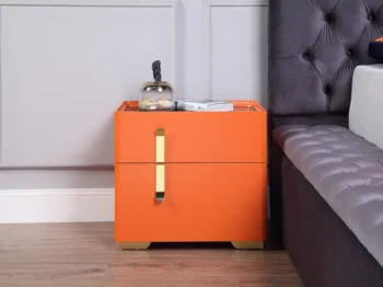 NS001O Burnt Orange Nightstand by Artisan Furniture