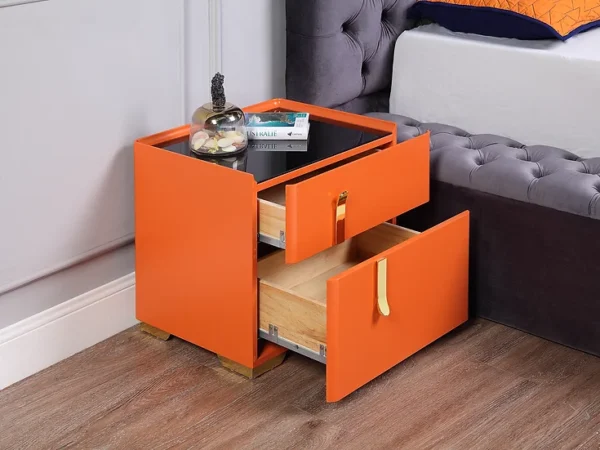NS001O Burnt Orange Nightstand by Artisan Furniture - Image 2