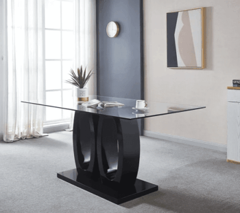 RDT399 Dining Table with Tempered Glass Top by Artisan Furniture