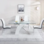 RDT319 Tempered Glass Dining Room Table by Artisan Furniture 30